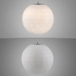 LED-Pendellampe Bolo Glasschirm Sternenhimmel