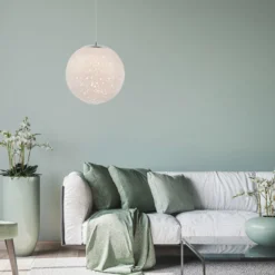 LED-Pendellampe Bolo Glasschirm Sternenhimmel