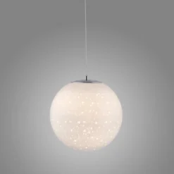 LED-Pendellampe Bolo Glasschirm Sternenhimmel