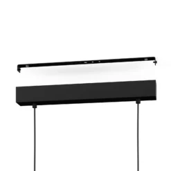 LED-Pendellampe Boyal, braun, Länge 101 cm, Holz, 3-flg.