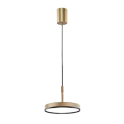 LED-Pendellampe Don, goldfarben, Ø 20 cm, Metall