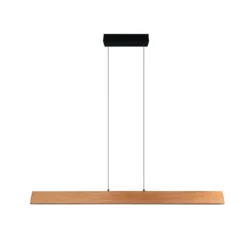 LED-Pendellampe Edgewood, Länge 150 cm, holzfarben Holz, CCT