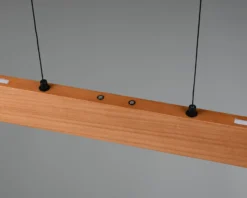 LED-Pendellampe Edgewood, Länge 150 cm, holzfarben Holz, CCT