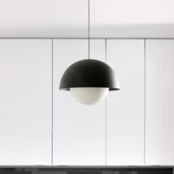 LED-Pendellampe Marisol, schwarz, Stahl/Glas, Ø 30 cm
