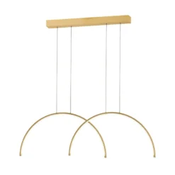 LED-Pendellampe Megan, Länge 95 cm, goldfarben, 2-flg.