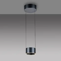 LED-Pendellampe PURE Clipse, grau, Ø 20 cm CCT Dimmer 2-flg