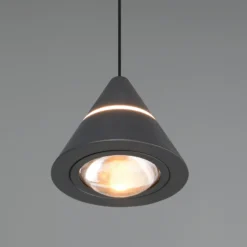 LED-Pendellampe Romeo, Ø 14 cm, schwarz, Metall, CCT