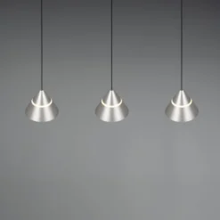 LED-Pendellampe Romeo Länge 55 cm nickelfarben Metall 3-flg.