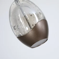 LED-Pendellampe Seeds, cremefarben, Länge 75 cm, Glas 4-flg.