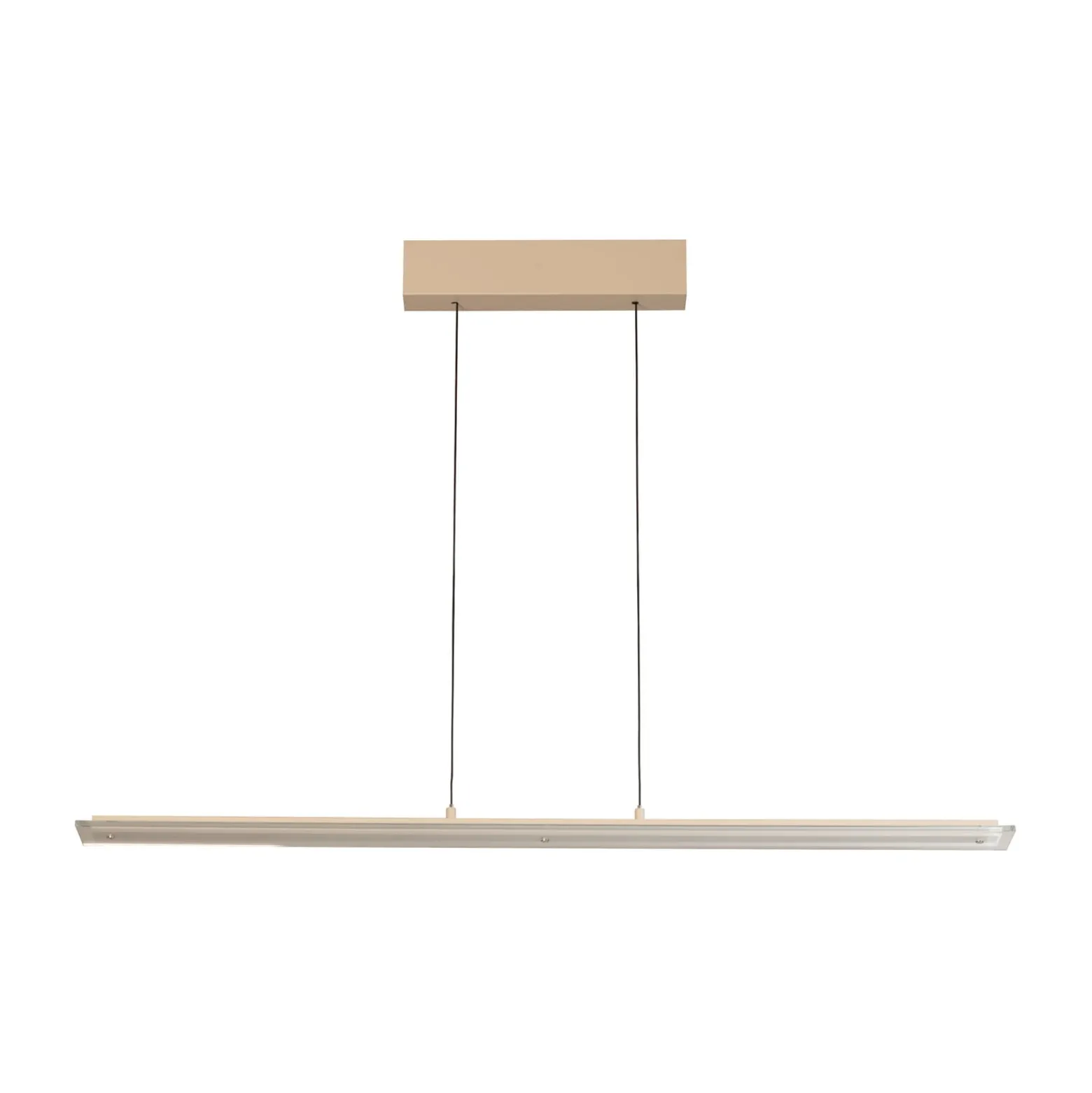 LED-Pendellampe Torvi, sandfarben/weiß, Länge 115 cm, CCT