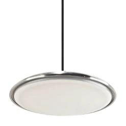 LED-Pendelleuchte Artist, Ø 25 cm, stahlfarben, Edelstahl