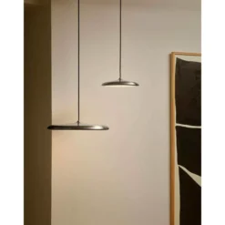 LED-Pendelleuchte Artist, Ø 25 cm, stahlfarben, Edelstahl