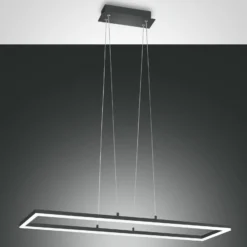 LED-Pendelleuchte Bard, 92x32 cm, anthrazit