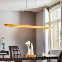 LED-Pendelleuchte Colombia XL, Eiche natur