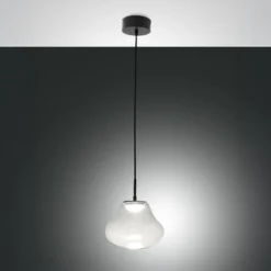 LED-Pendelleuchte Deva, klar, Glas, Ø 25 cm, CCT, dimmbar