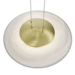 LED-Pendelleuchte Findus, messing matt/blank