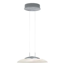 LED-Pendelleuchte Findus, nickel matt/chrom
