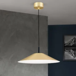 LED-Pendelleuchte Gourmet, Schirm messing-matt