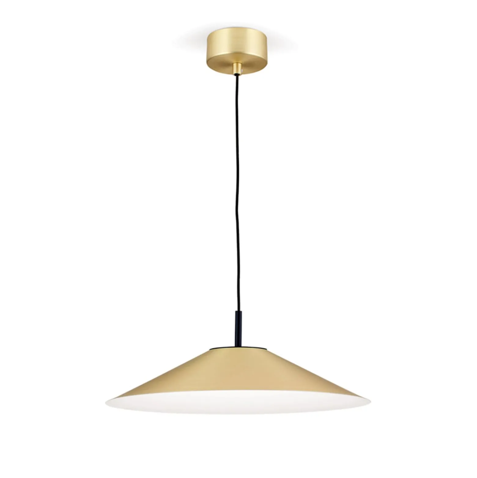 LED-Pendelleuchte Gourmet, Schirm messing-matt