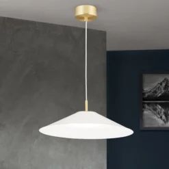 LED-Pendelleuchte Gourmet, Schirm weiß