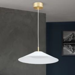 LED-Pendelleuchte Gourmet, Schirm weiß