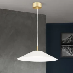 LED-Pendelleuchte Gourmet, Schirm weiß