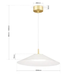 LED-Pendelleuchte Gourmet, Schirm weiß