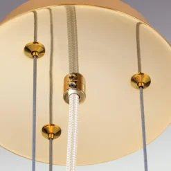 LED-Pendelleuchte Prism, rund, Ø 55 cm, gold