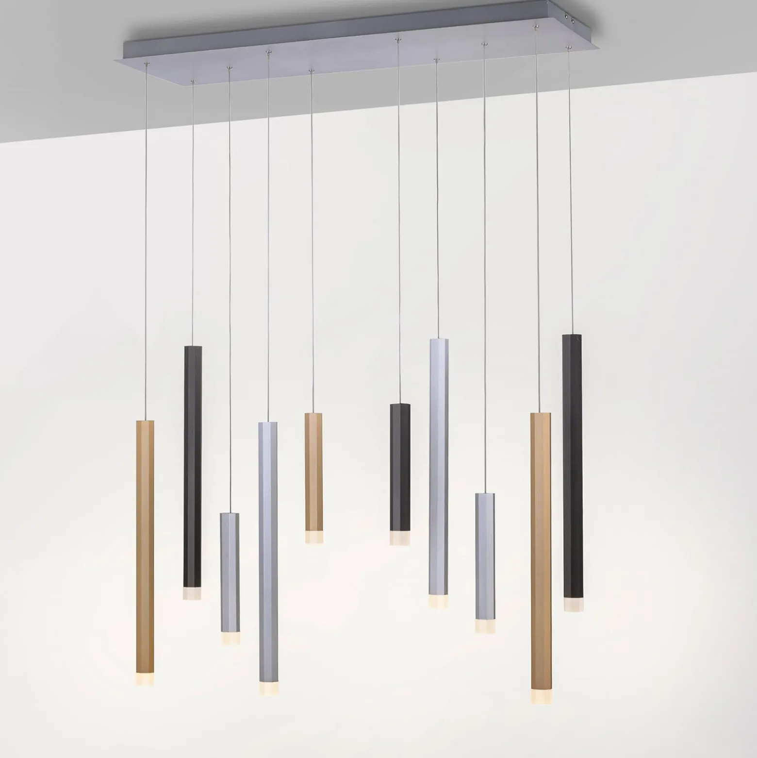 LED-Pendelleuchte PURE Gemin, bunt, 10-flammig