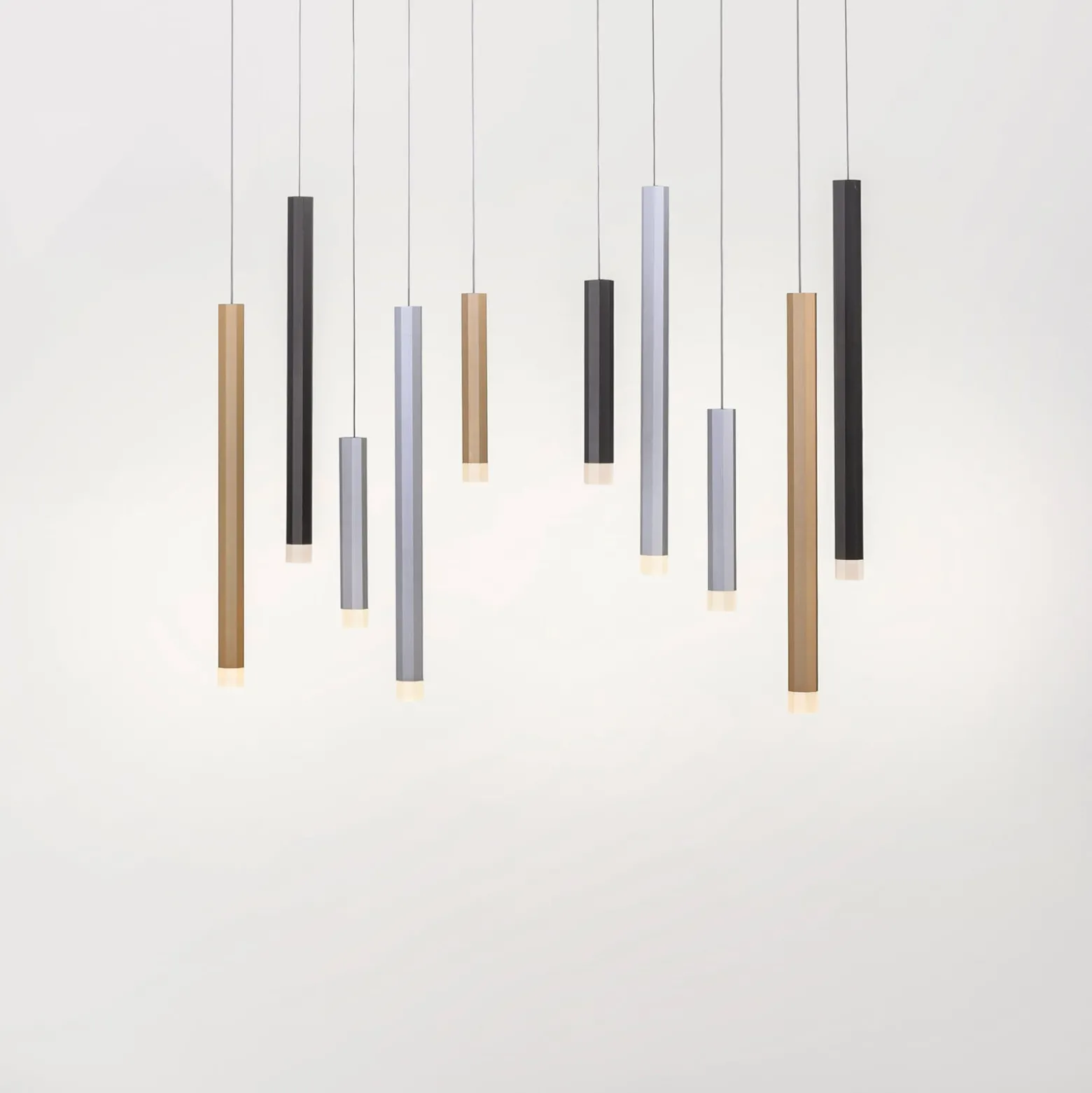 LED-Pendelleuchte PURE Gemin, bunt, 10-flammig