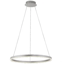 LED-Pendelleuchte Ritus, Ø 58,5cm, aluminium
