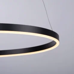 LED-Pendelleuchte Ritus, Ø 58,5cm, anthrazit