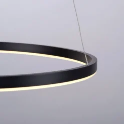LED-Pendelleuchte Ritus, Ø 58,5cm, anthrazit
