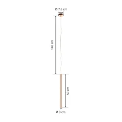 LED-Pendelleuchte Varas, einflammig, gold