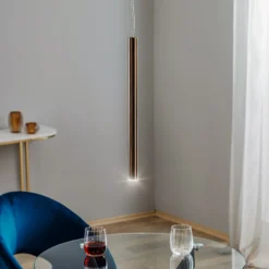 LED-Pendelleuchte Varas, einflammig, gold