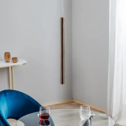 LED-Pendelleuchte Varas, einflammig, gold