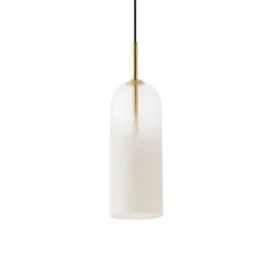 LEDS-C4 Glam Hängeleuchte, Glas weiß, Höhe 38,5 cm