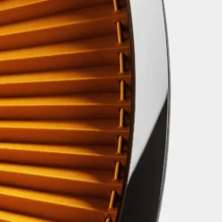 LEDS-C4 Hängeleuchte Umbrella, schwarz-gold, Stahl, Ø 100 cm
