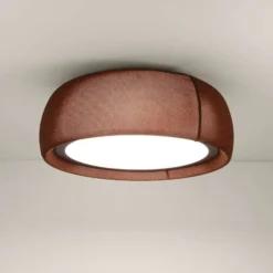 LEDS-C4 LED-Deckenlampe Gong, braun, 3.000 K, Ø 61,2 cm