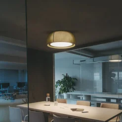 LEDS-C4 LED-Deckenlampe Gong, grün, 3.000 K, Ø 61,2 cm