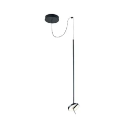 LEDS-C4 LED-Hängeleuchte Invisible Single, schwarz, Alu