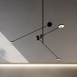 LEDS-C4 LED-Hängeleuchte Invisible Triplex, 2.700 K, schwarz