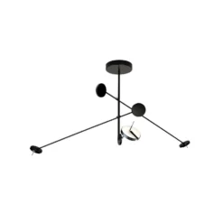 LEDS-C4 LED-Hängeleuchte Invisible Triplex, 2.700 K, schwarz