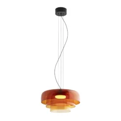 LEDS-C4 LED-Pendelleuchte Levels, 3-fach, bernsteinfarben