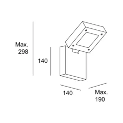 LEDS-C4 Modis Außenwandlampe 1x11,6W CCT anthrazit