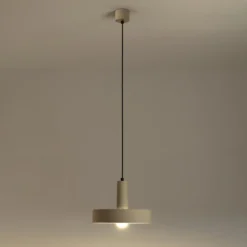 LEDS-C4 Pendellampe Keops 1, braun matt, Ø 28 cm, Aluminium