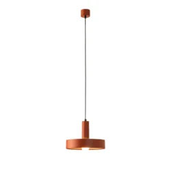 LEDS-C4 Pendellampe Keops 1, terracotta matt, Ø 28 cm, Alu
