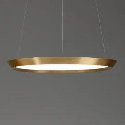 LEDS-C4 Saturn LED-Hängelampe messing satin Ø 60cm