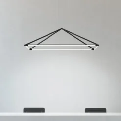 LEDS-C4 Tubs LED-Hängelampe matt-schwarz 120x80 cm