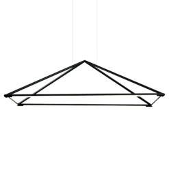 LEDS-C4 Tubs LED-Hängelampe matt-schwarz 120x80 cm